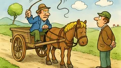 Barzelletta: Un uomo col carro e cavallo