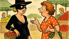 Barzelletta: una casalinga prova un completino nero