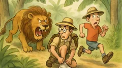 Barzelletta: Due turisti nella giungla, un leone...