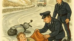 Barzelletta: Un signore viaggia in moto d'inverno