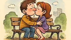 Barzelletta: Due adolescenti su una panchina…