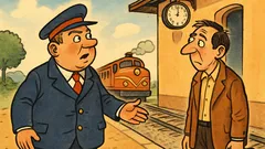 Barzelletta: il capostazione ferma un signore