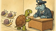 Barzelletta: Cinque lumache rapinano una tartaruga