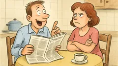 Barzelletta: Marito e moglie al tavolo