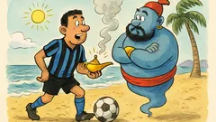 Barzelletta: Adriano trova una lampada sulla spiaggia